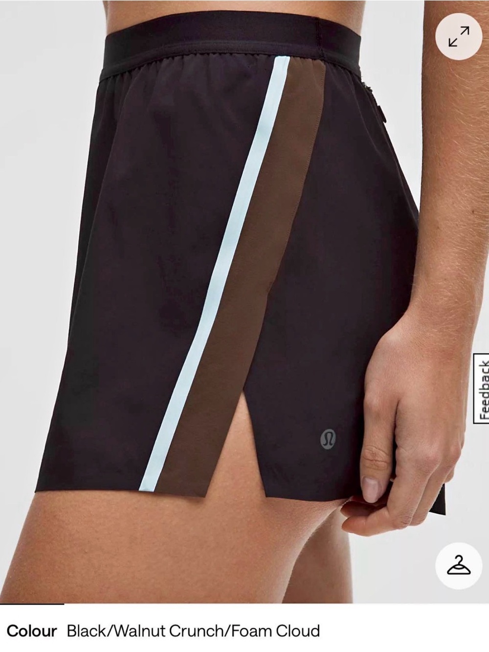 NEW Lululemon High-Rise Split Short 3” stripe size large